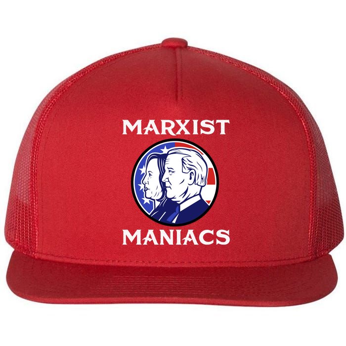 Marxist Maniacs Pro Trump Conservatives Flat Bill Trucker Hat