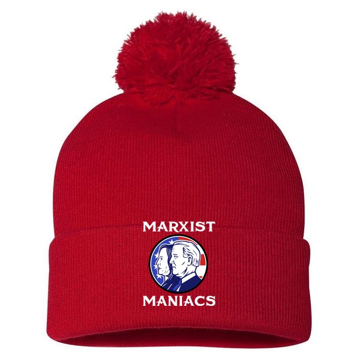 Marxist Maniacs Pro Trump Conservatives Pom Pom 12in Knit Beanie