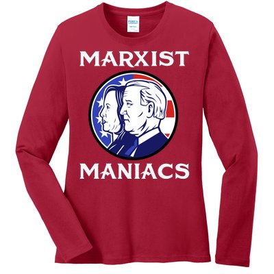 Marxist Maniacs Pro Trump Conservatives Ladies Long Sleeve Shirt