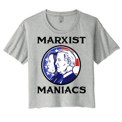 Marxist Maniacs Pro Trump Conservatives Women's Crop Top Tee