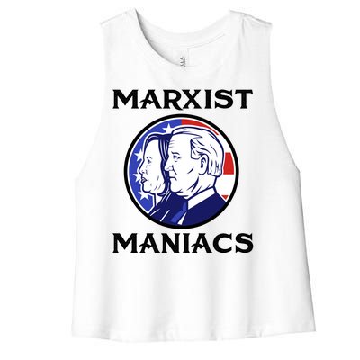 Marxist Maniacs Pro Trump Conservatives Women's Racerback Cropped Tank