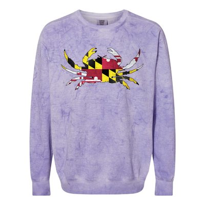 Maryland Flag Crab Colorblast Crewneck Sweatshirt