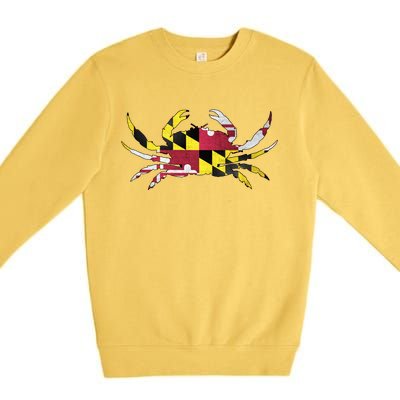 Maryland Flag Crab Premium Crewneck Sweatshirt