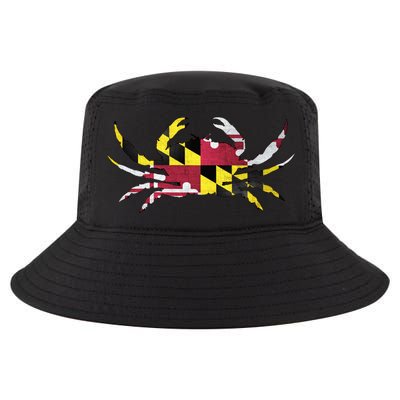 Maryland Flag Crab Cool Comfort Performance Bucket Hat