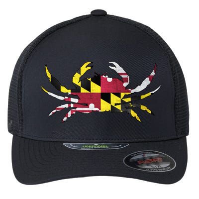 Maryland Flag Crab Flexfit Unipanel Trucker Cap