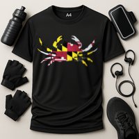 Maryland Flag Crab Cooling Performance Crew T-Shirt