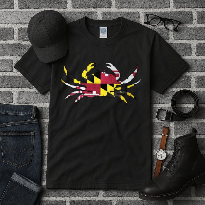 Maryland Flag Crab Tall T-Shirt
