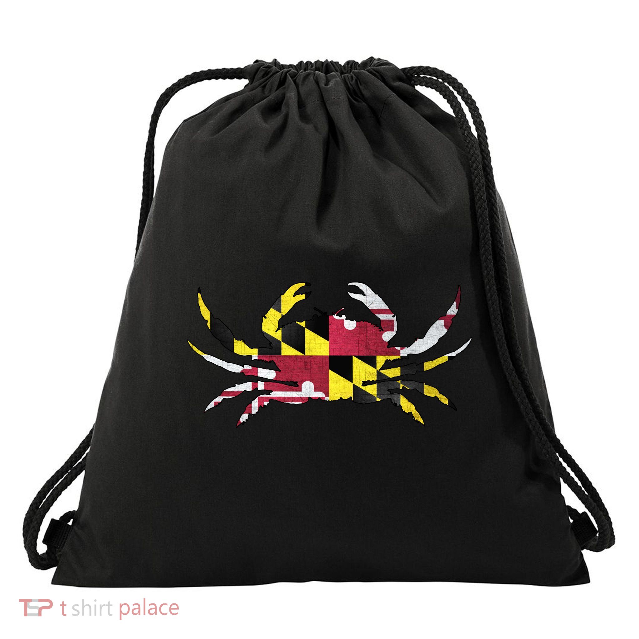 Maryland Flag Crab Drawstring Bag