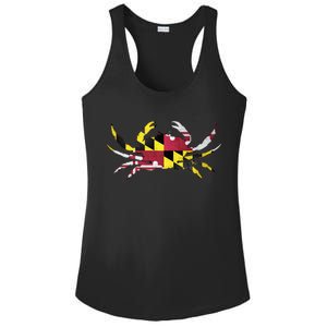 Maryland Flag Crab Ladies PosiCharge Competitor Racerback Tank