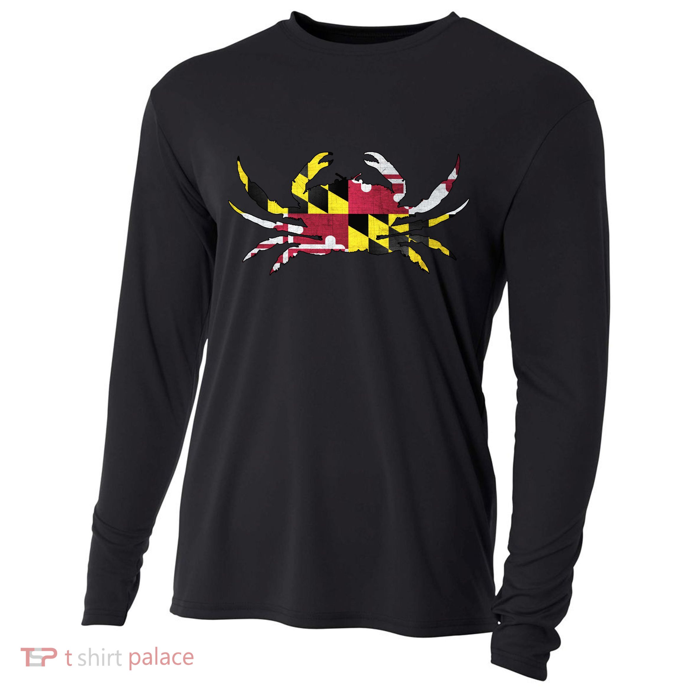 Maryland Flag Crab Cooling Performance Long Sleeve Crew