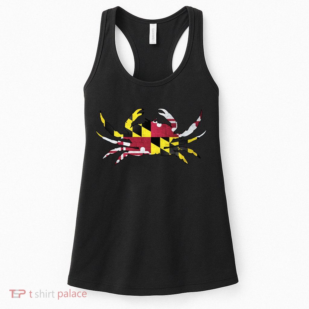 Maryland Flag Crab Womens Tank Top