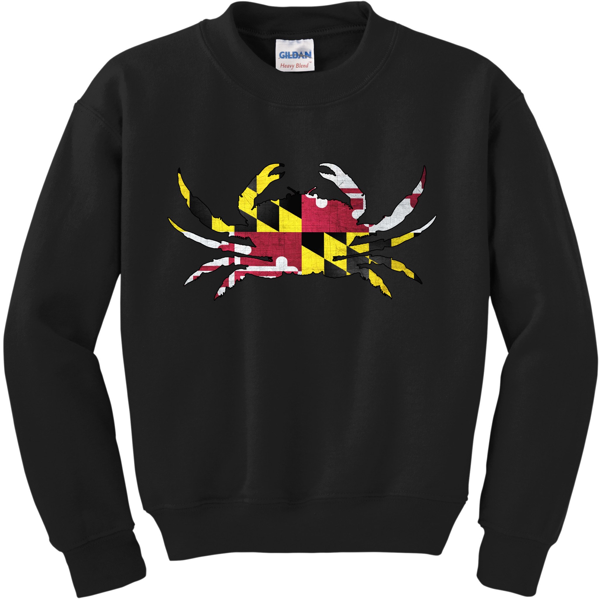Maryland Flag Crab Kids Sweatshirt