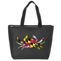Maryland Flag Crab Zip Tote Bag