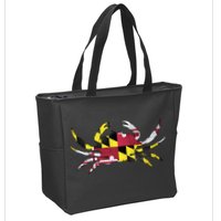Maryland Flag Crab Zip Tote Bag