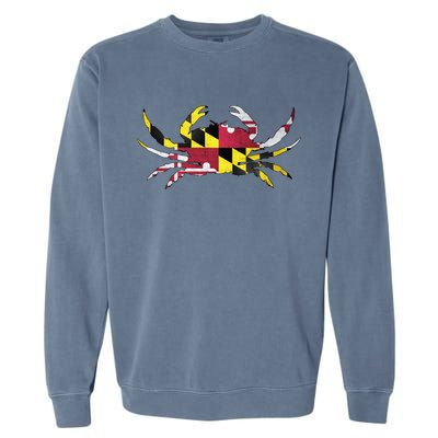 Maryland Flag Crab Garment-Dyed Sweatshirt