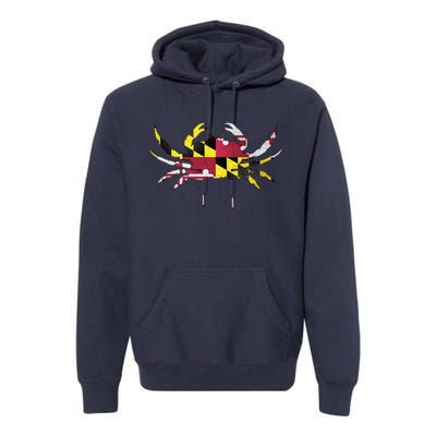 Maryland Flag Crab Premium Hoodie