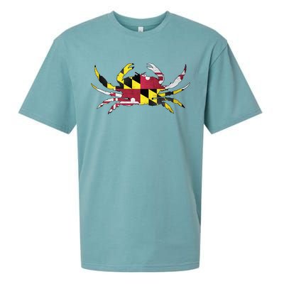 Maryland Flag Crab Sueded Cloud Jersey T-Shirt