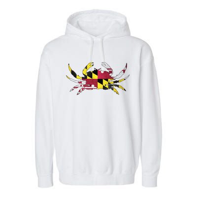 Maryland Flag Crab Garment-Dyed Fleece Hoodie