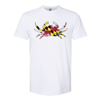 Maryland Flag Crab Softstyle CVC T-Shirt