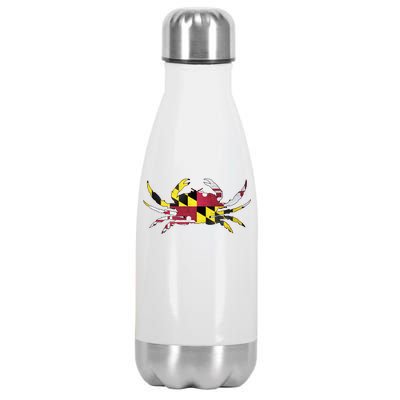 Maryland Flag Crab Stainless Steel Insulated Water Bottle