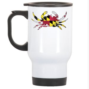 Maryland Flag Crab Stainless Steel Travel Mug