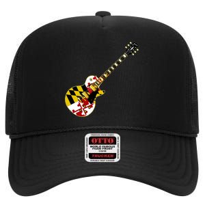 Maryland Guitar High Crown Mesh Back Trucker Hat