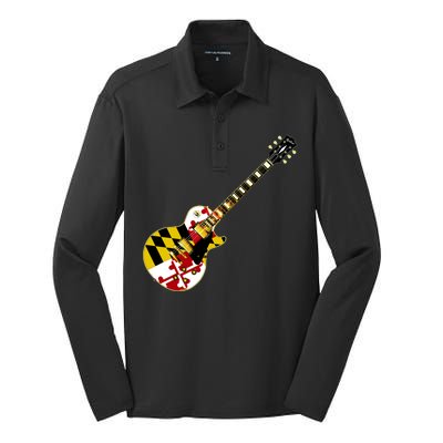 Maryland Guitar Silk Touch Performance Long Sleeve Polo