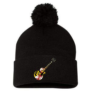 Maryland Guitar Pom Pom 12in Knit Beanie