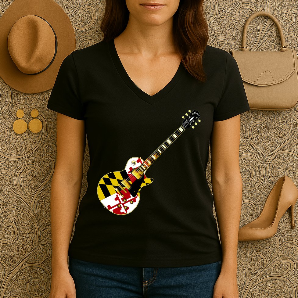 Maryland Guitar Women's V-Neck T-Shirt