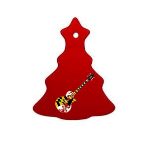 Maryland Guitar Ceramic Tree Ornament