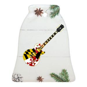 Maryland Guitar Ceramic Bell Ornament