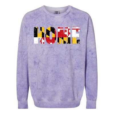 Maryland Is Home Colorblast Crewneck Sweatshirt