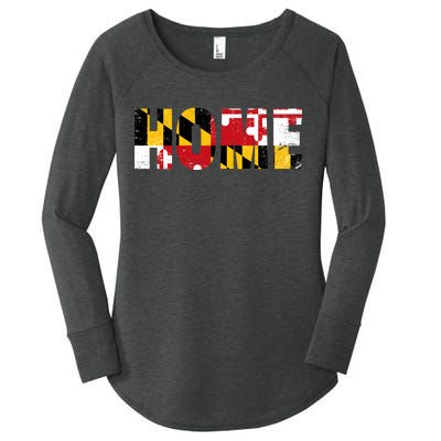 Maryland Is Home Women's Perfect Tri Tunic Long Sleeve Shirt