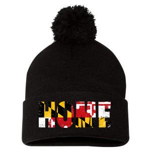 Maryland Is Home Pom Pom 12in Knit Beanie