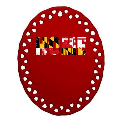 Maryland Is Home Ceramic Oval Ornament