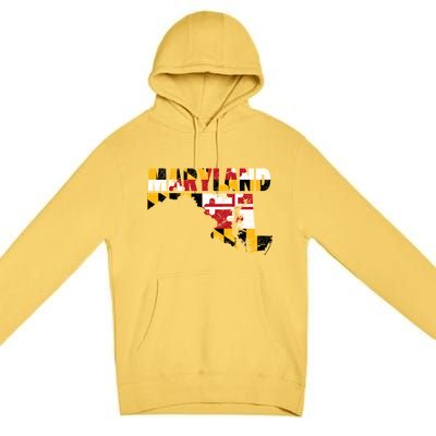 Maryland State Flag Premium Pullover Hoodie