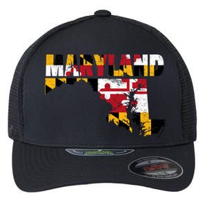 Maryland State Flag Flexfit Unipanel Trucker Cap