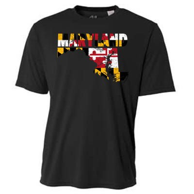 Maryland State Flag Cooling Performance Crew T-Shirt