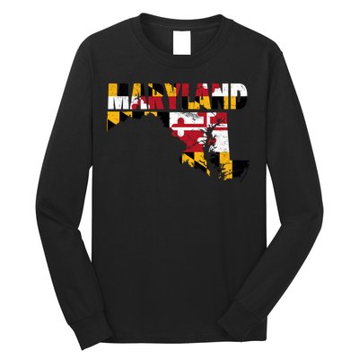 Maryland State Flag Long Sleeve Shirt