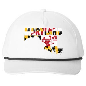 Maryland State Flag Snapback Five-Panel Rope Hat