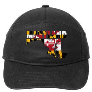 Maryland State Flag 7-Panel Snapback Hat