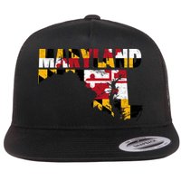 Maryland State Flag Flat Bill Trucker Hat