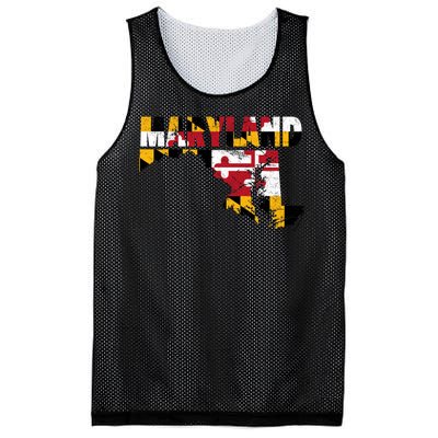 Maryland State Flag Mesh Reversible Basketball Jersey Tank