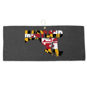 Maryland State Flag Large Microfiber Waffle Golf Towel