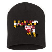 Maryland State Flag Short Acrylic Beanie