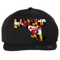 Maryland State Flag Wool Snapback Cap