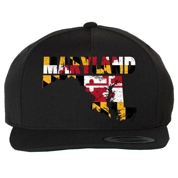 Maryland State Flag Wool Snapback Cap