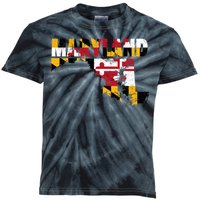 Maryland State Flag Kids Tie-Dye T-Shirt