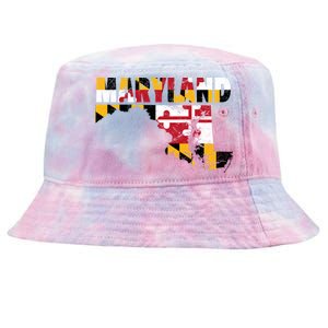 Maryland State Flag Tie-Dyed Bucket Hat