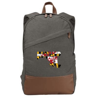 Maryland State Flag Cotton Canvas Backpack